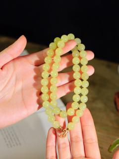 传世正品保真天然和田玉老坑若羌黄口玉苏工精雕项链9.3mm可定制