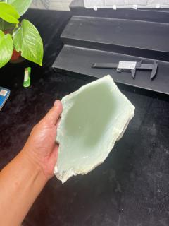 和田玉豆青镯子料,玉质细腻,干净54～62圈口,明料无风险 青玉的色系非